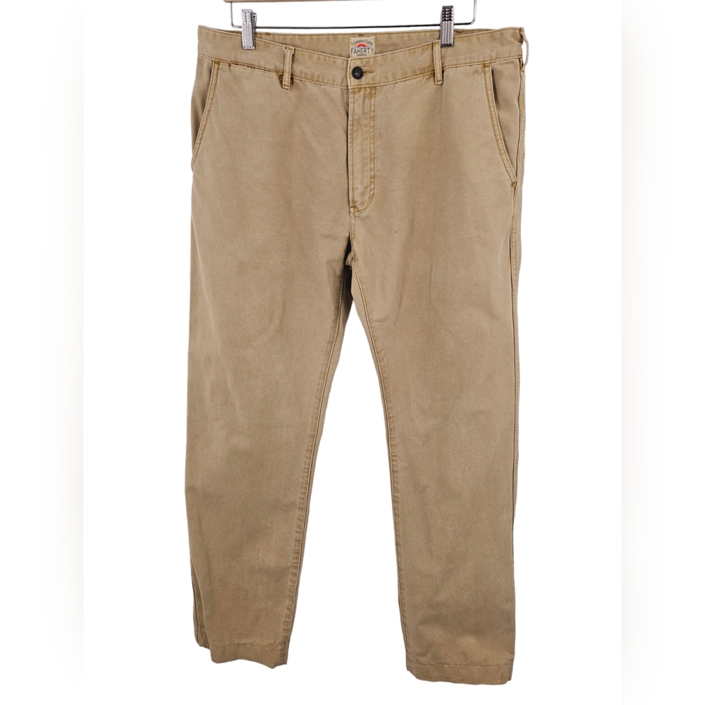 Faherty Men's Straight Jeans in Tan